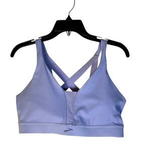 Brooks Womens Size XXL Drive Plunge Bra Purple Running Exercise Removable Pads